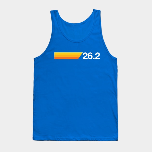 Gift for First Marathon Runner Retro Marathoner 26.2 Tank Top by PodDesignShop